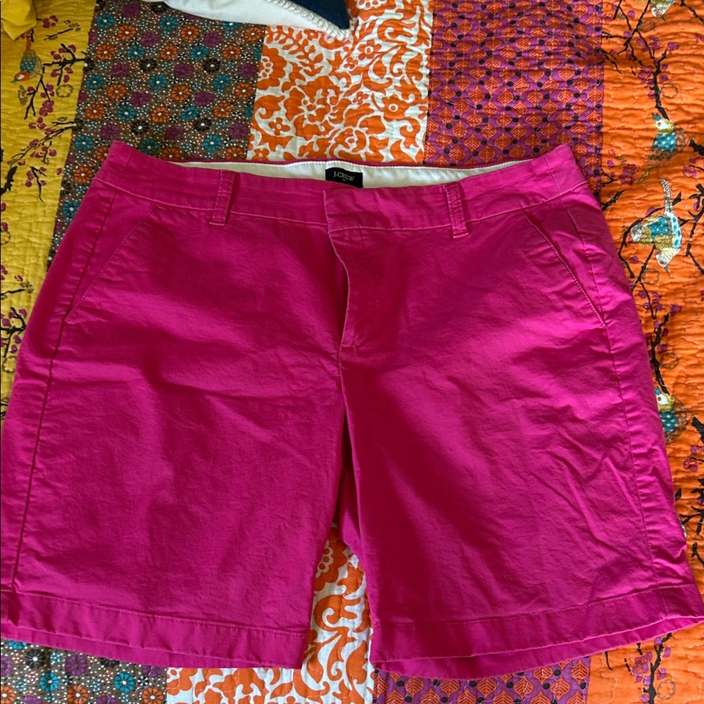 J. Crew Hot Pink Cotton Chino Bermudas